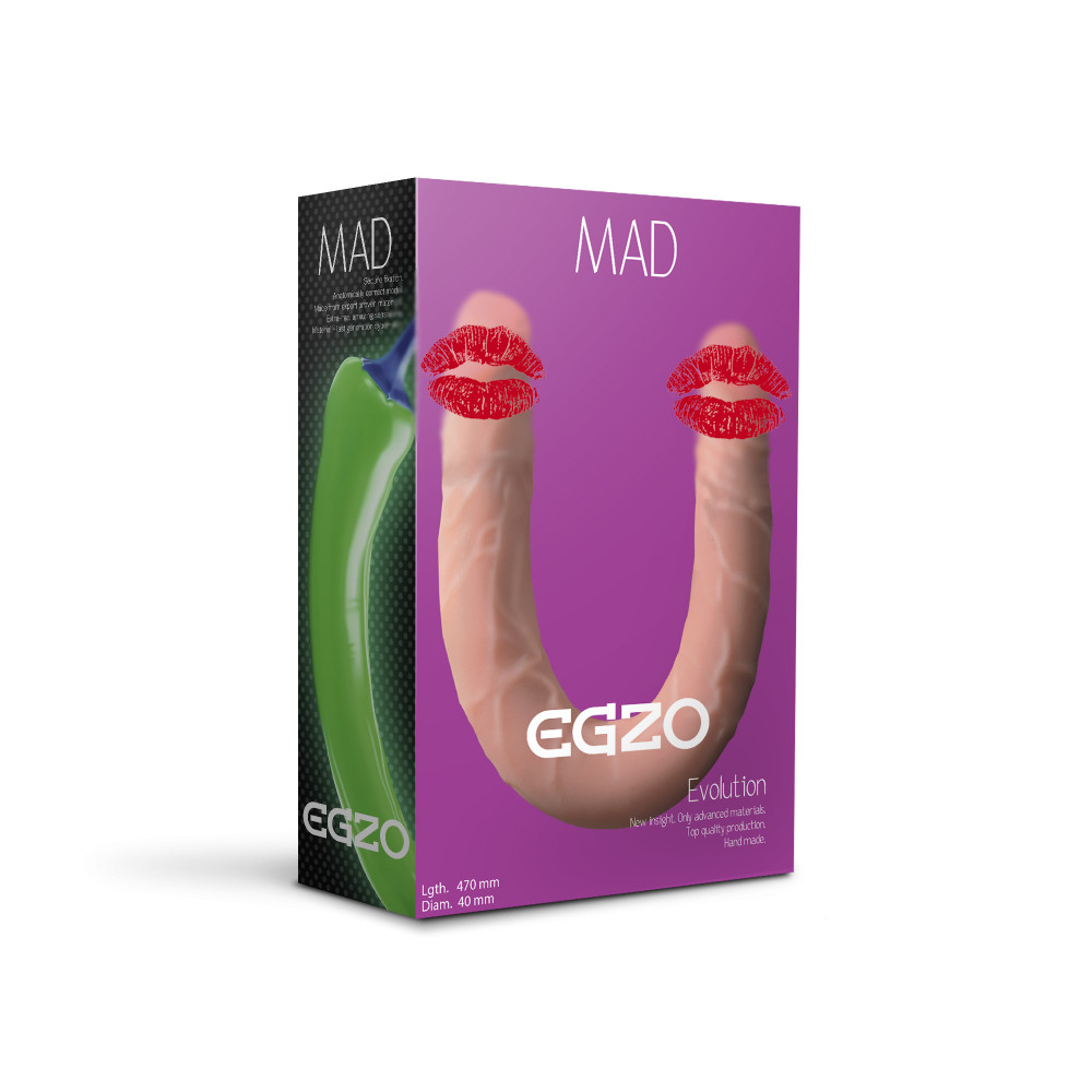 Фалоїмітатор подвійний (двосторонній), кібершкіра, 47х4,5 см, фото 1