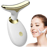 Ліфтинг масажер для шиї та обличчя Face Lifter, Білий / Мікрострумовий масажер з імпульсним світлом для підтяжки обличчя
