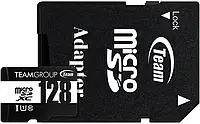 Карта памяти Team Group Classic microSDXC 128GB UHS-I U1 V10 + SD-адаптер (TUSDX128GCL10U03)