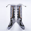 Термошкарпетки гетри з підігрівом та двома акумуляторами по 2200 mAh Heated Electric Socks Grey, фото 2