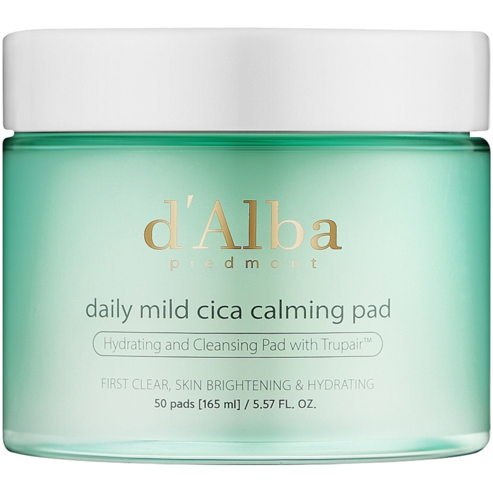 Заспокійливі педи для обличчя D'Alba Daily Mild Cica Calming Pad 50 шт