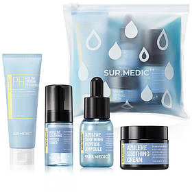 Заспокійливий travel набір з азуленом Sur.Medic+ Azulene Trial Kit 50 мл+30 мл+20 мл+15 мл