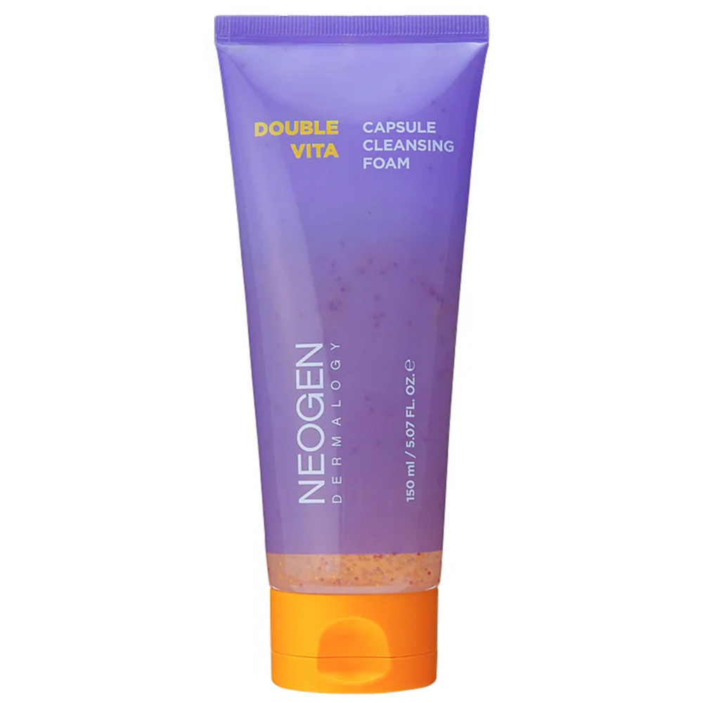 Зволожувальна вітамінна пінка для вмивання, освітлювальна Neogen Dermalogy Double Vita Capsule Cleansing Foam 150