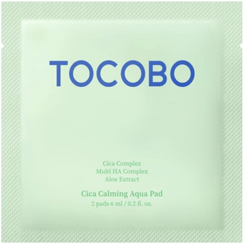 Заспокійливі тонер-педи з центелою Tocobо Cica Calming Aqua Pad 6 мл, фото 1