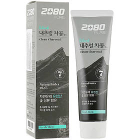 Натуральна антибактеріальна м'ятна паста 2080 Pure Black Clean Charcoal Fresh Mint 125 г