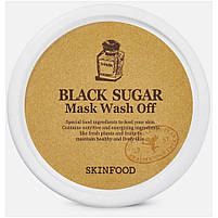 Cкраб-маска на основі бразильського чорного цукру Skinfood Black Sugar Wash Off Mask 100 г, фото 3