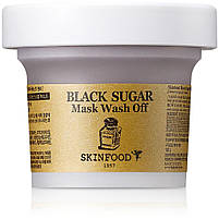 Cкраб-маска на основі бразильського чорного цукру Skinfood Black Sugar Wash Off Mask 100 г, фото 4