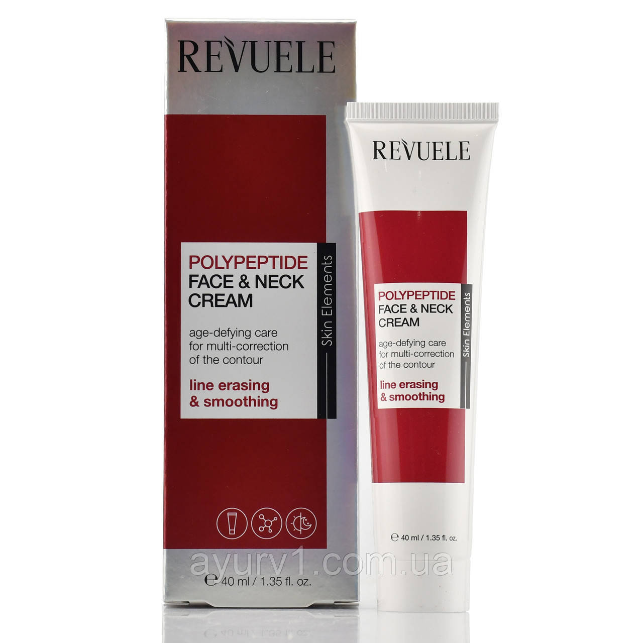 Інтенсивний антивіковий зволожуючий крем з пептидами, Polypeptide Face Neck Cream, Revuele, 40ml