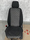 Накидки на передні сидіння з Алькантари універсальні широкі Чохли на сидіння з еко-замші, фото 2
