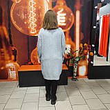 Трикотажне сіре плаття комір хомут Польща, фото 2