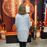 Трикотажне сіре плаття комір хомут Польща, фото 3