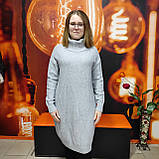 Трикотажне сіре плаття комір хомут Польща, фото 5