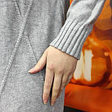 Трикотажне сіре плаття комір хомут Польща, фото 7