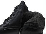 Черевики шкіряні на хутрі підошва з протектором зимове чоловіче взуття Ultimate Black by Rosso Avangard, фото 3