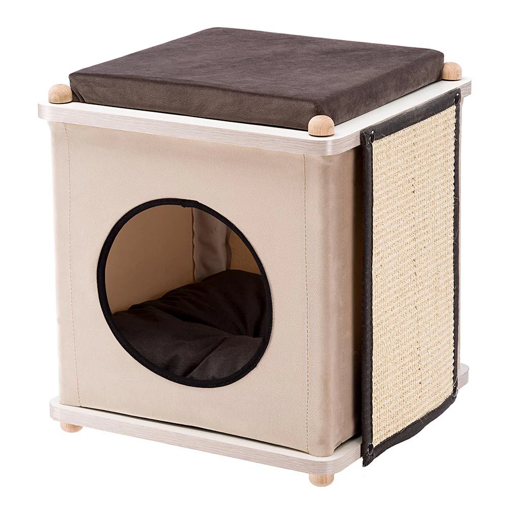 Ігровий комплекс — будиночок із кігтеточкою та спальними місцями для котів Ferplast Akira (Ферпласт Акіра)