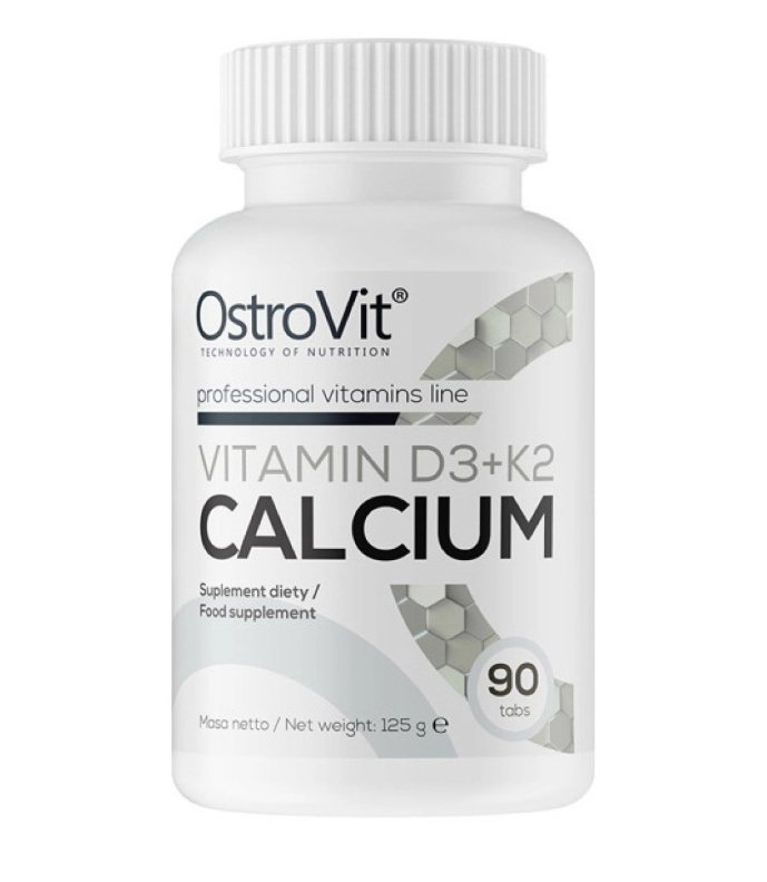 Кальцій вітамін D3+К2 OstroVit Calcium Vitamin D3+K2 90 таблеток