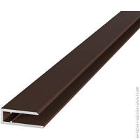 Алюмінієвий торцевий профіль АПТ — 4 мм, коричневий, без покриття (4.2 м)