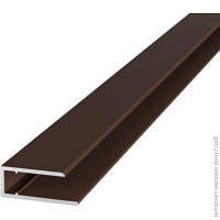 Алюмінієвий торцевий профіль АПТ — 6 мм, коричневий (4.2 м)