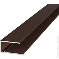 Алюмінієвий торцевий профіль АПТ — 10 мм, коричневий (4.2 м)