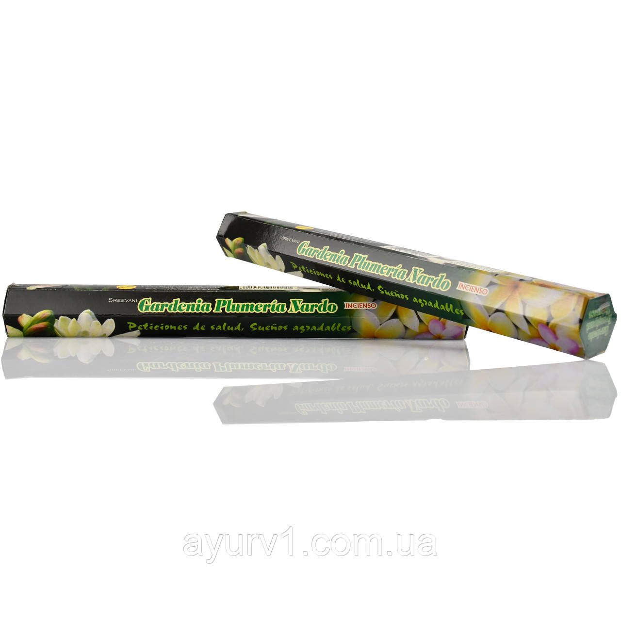 Вугільні аромапалочки, індійські, Gardenia Plumeria Nardo, SreeVani 20 шт