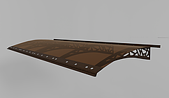 Металевий збірний дашок 4.05x1 м