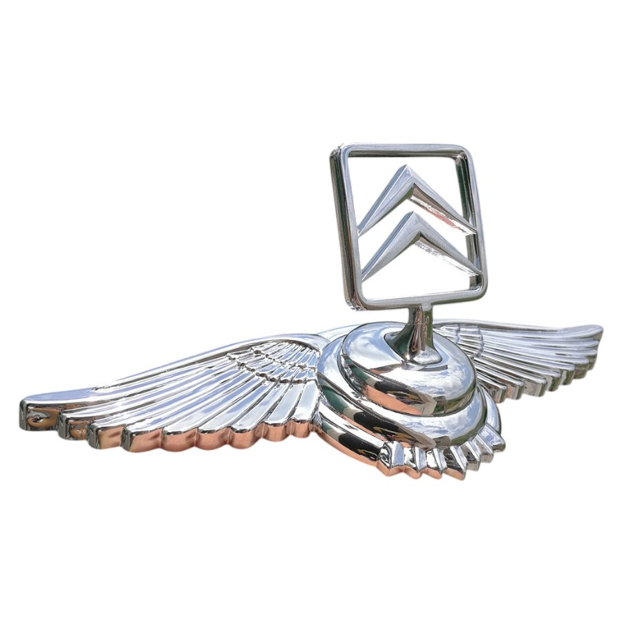 Емблема приціл Citroen орлині крила (металева LUXE версія) Хром 150г (на скотчі), фото 1