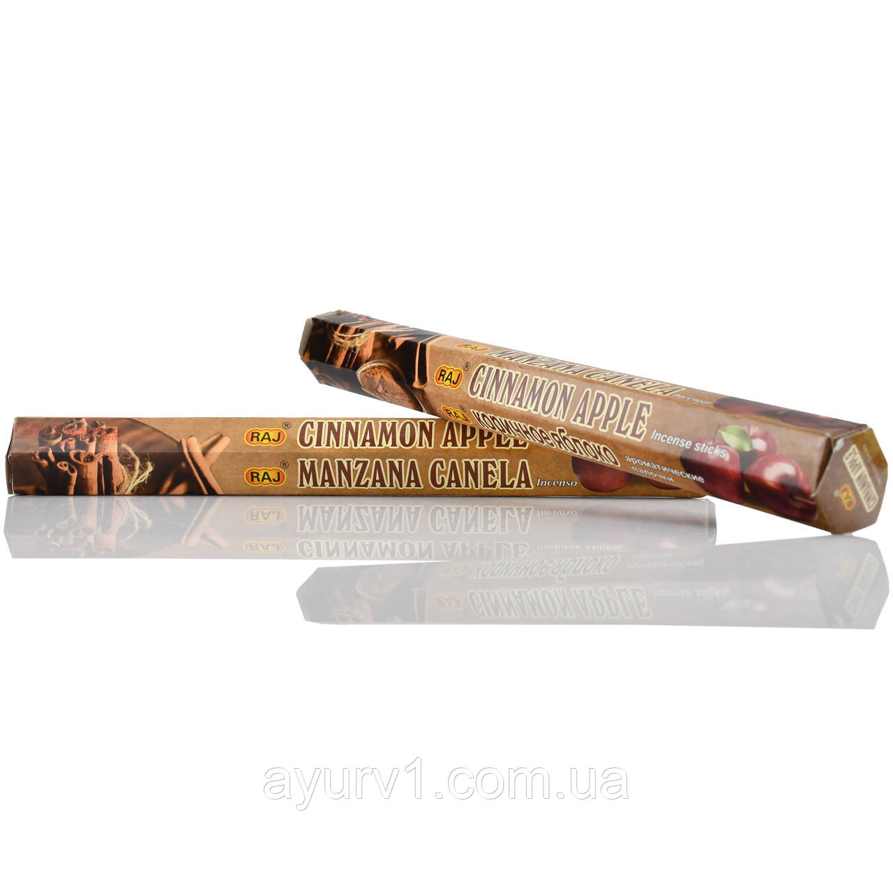 Вугільні аромапалочки Кориця Яблуко, Raj, Cinnamon Apple, 20шт