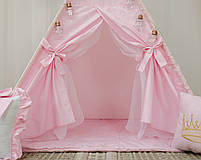 Вігвам та аксесуари великий ігровий намет для дітей курінь Рожевий для дівчинки Принцеса Повний комплект!, фото 2