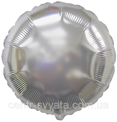 Фольгована кулька Flexmetal 32"(80 см) Коло металік срібне
