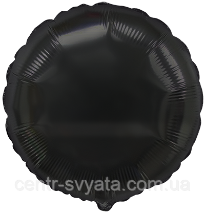 Фольгована кулька Flexmetal 18"(45 см) Коло пастель чорне