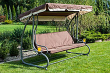 Качели садовые для 4 человек Furnide Relax Plus Коричневые