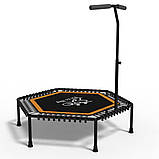 Батут з ручкою FitToSky 127 см для фітнесу помаранчевий, фото 2