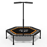 Батут з ручкою FitToSky 127 см для фітнесу помаранчевий, фото 3