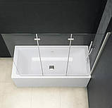 Скляна шторка для ванни AVKO Glass RDW02-J3 120х140 Silver, фото 5