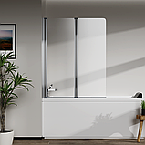 Скляна шторка для ванни AVKO Glass RDY19 100x140 Silver, фото 2