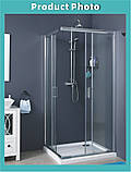 Скляна душова кабіна AVKO Glass  RDR06-1, 190х(80-90)х(80-90) Chrome, фото 10