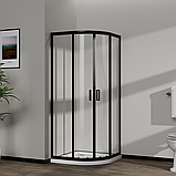 Скляна душова кабіна AVKO Glass RDS06, 90х90х190 Black, фото 4