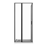 Скляна душова кабіна AVKO Glass  RDR13B, 90х90х190 Black, фото 3