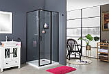 Скляна душова кабіна AVKO Glass  RDR13B, 90х90х190 Black, фото 7
