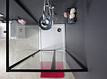 Скляна душова кабіна AVKO Glass  RDR13B, 90х90х190 Black, фото 9