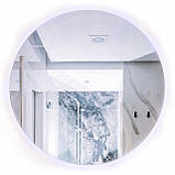 Дзеркало в ванну Avko ZL20 з підсвіткою кругле 580х580х35 мм, фото 3