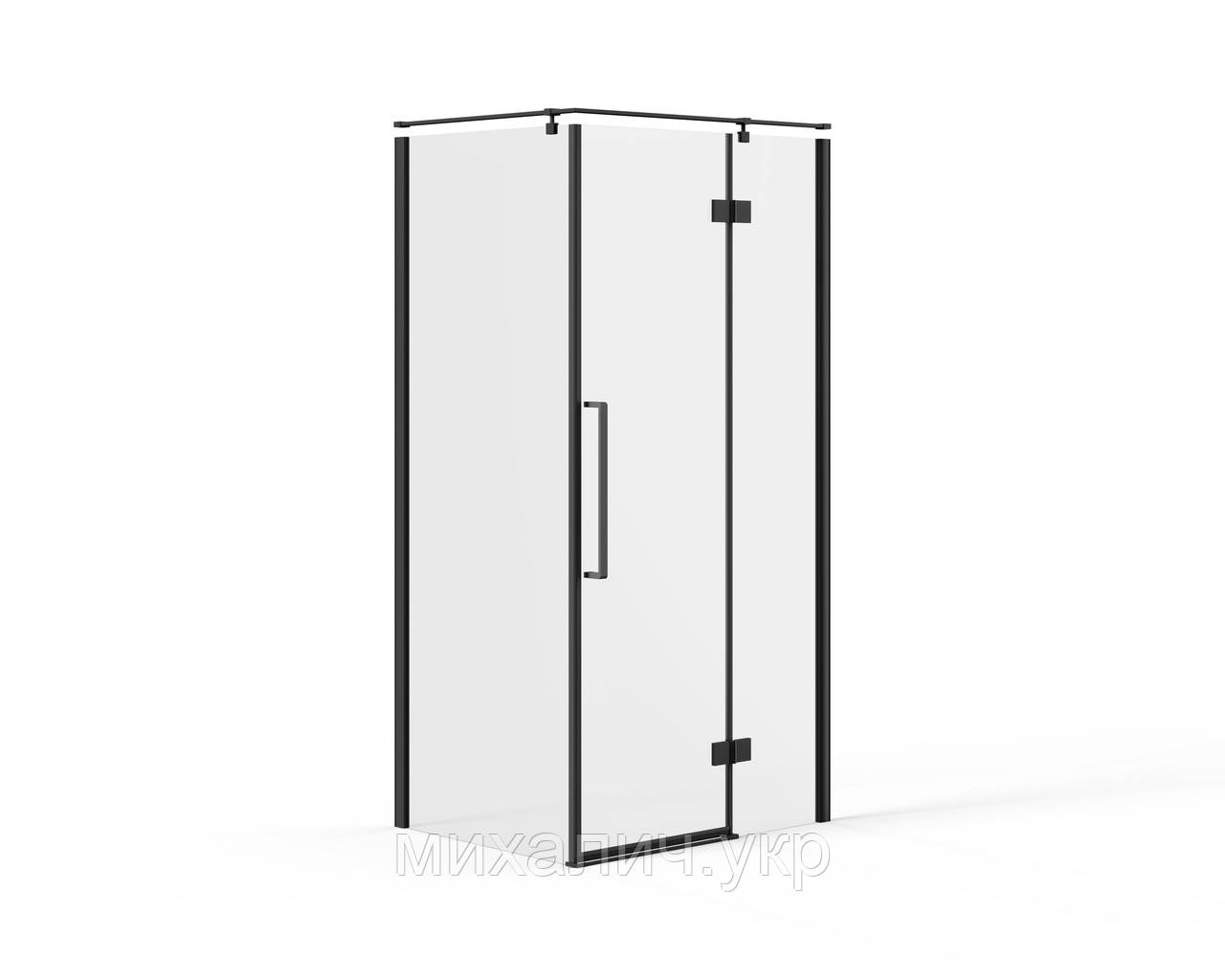 Скляна душова кабіна AVKO Glass S237R, 90х90х190 Black