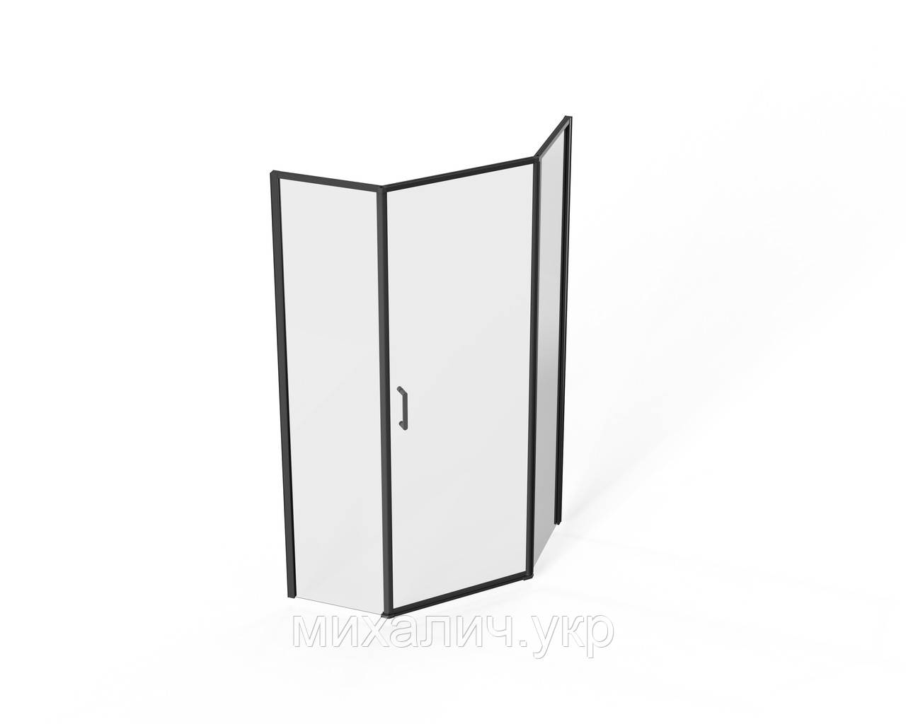 Скляна душова кабіна AVKO Glass RDD21C 90x90x190 Black