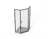 Скляна душова кабіна AVKO Glass RDD21C 90x90x190 Black, фото 5