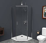 Скляна душова кабіна AVKO Glass RDD21C 90x90x190 Chrome, фото 3