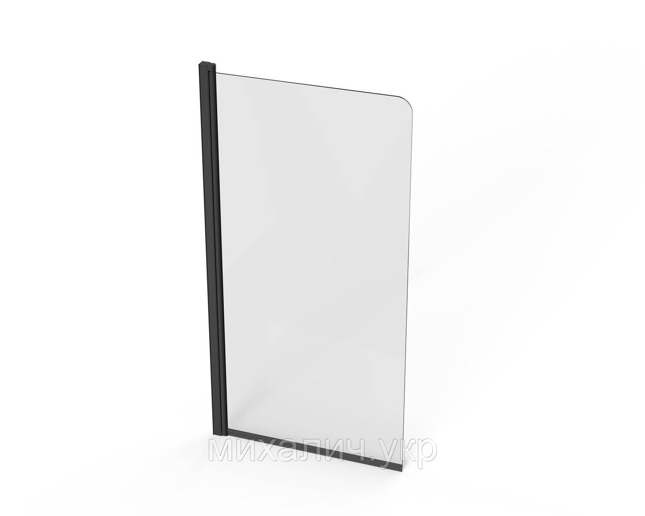 Скляна шторка для ванни AVKO Glass RDY21 70х140см Black