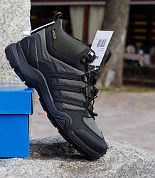 Чоловічі термо кросівки чорні з зеленим 41р