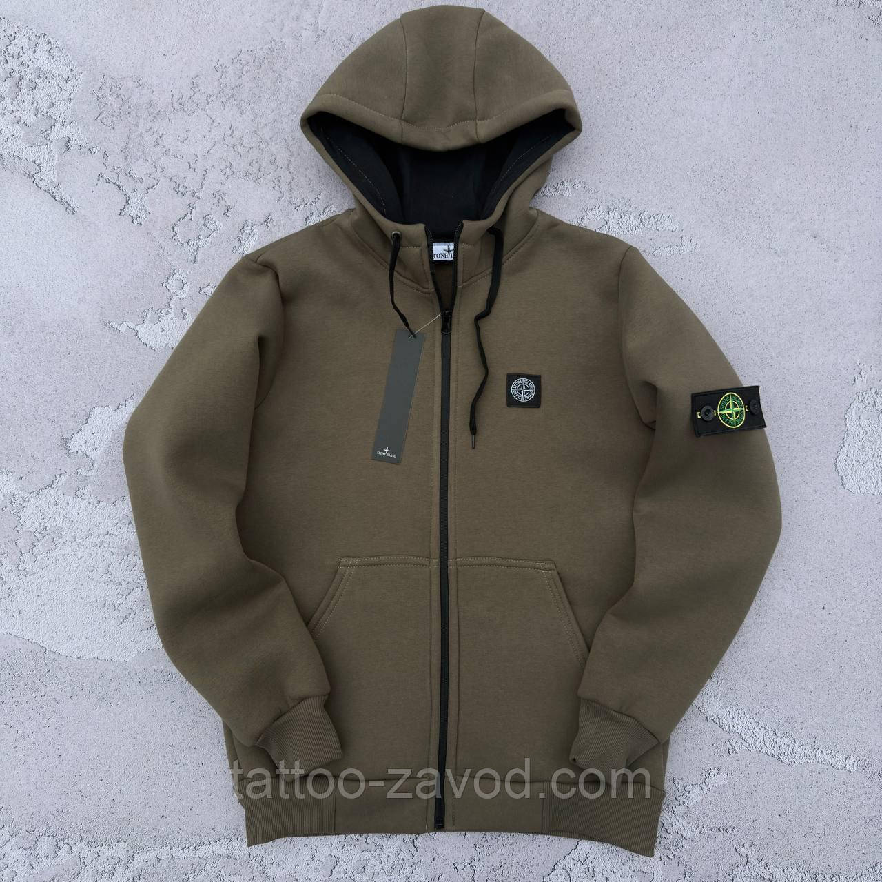 Худі чоловіче на блискавці з капюшоном тринитка на флісі SX S M L XL, фото 1