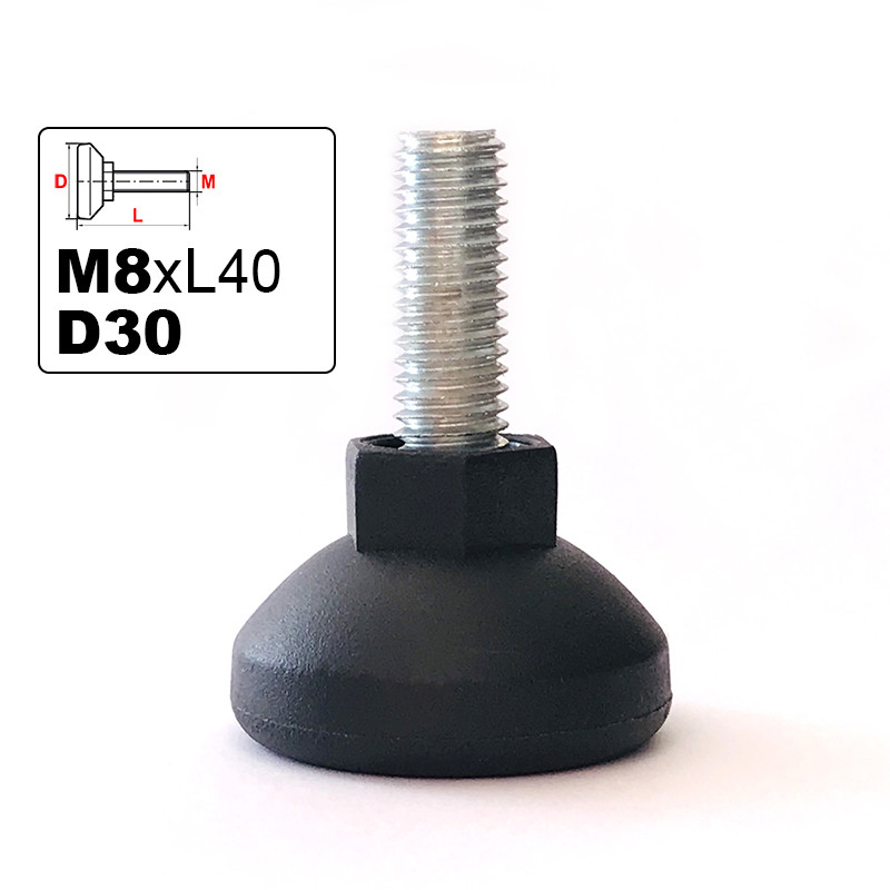 Опора регулируемая M8х40 D30