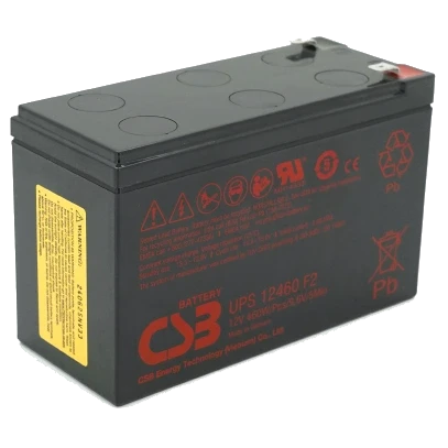 Свинцево-кислотна акумуляторна батарея CSB UPS12460F2 9А•г 12В, фото 1
